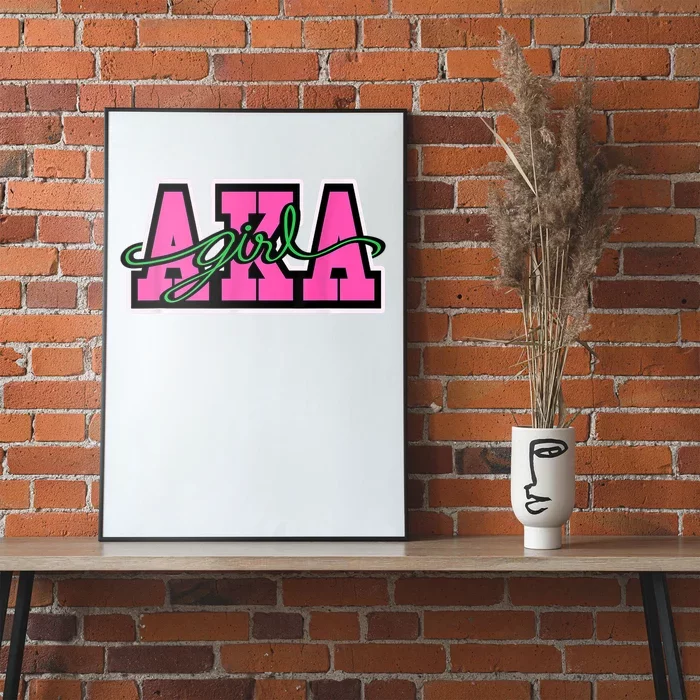 AKA Sorority Pretty Girl Greek Letters Poster