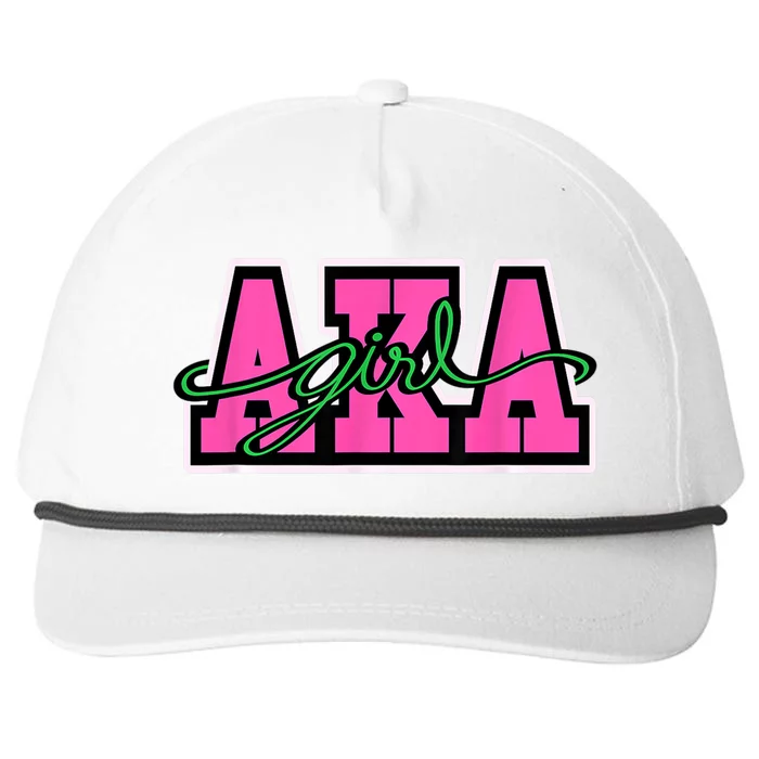 AKA Sorority Pretty Girl Greek Letters Snapback Five-Panel Rope Hat