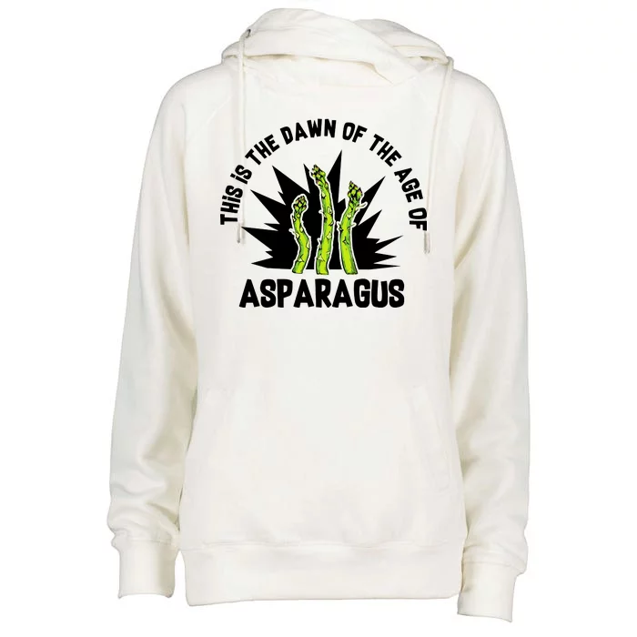 Asparagus Uprising Womens Funnel Neck Pullover Hood