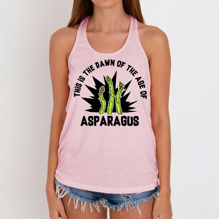 Asparagus Uprising Women's Knotted Racerback Tank