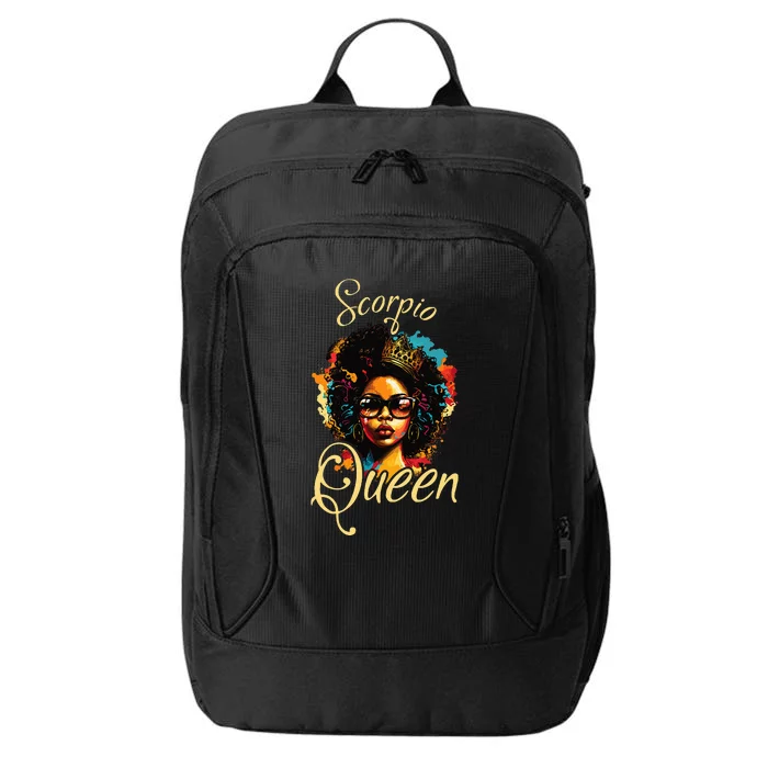 Afro  Scorpio Queen Are Born in October to November City Backpack