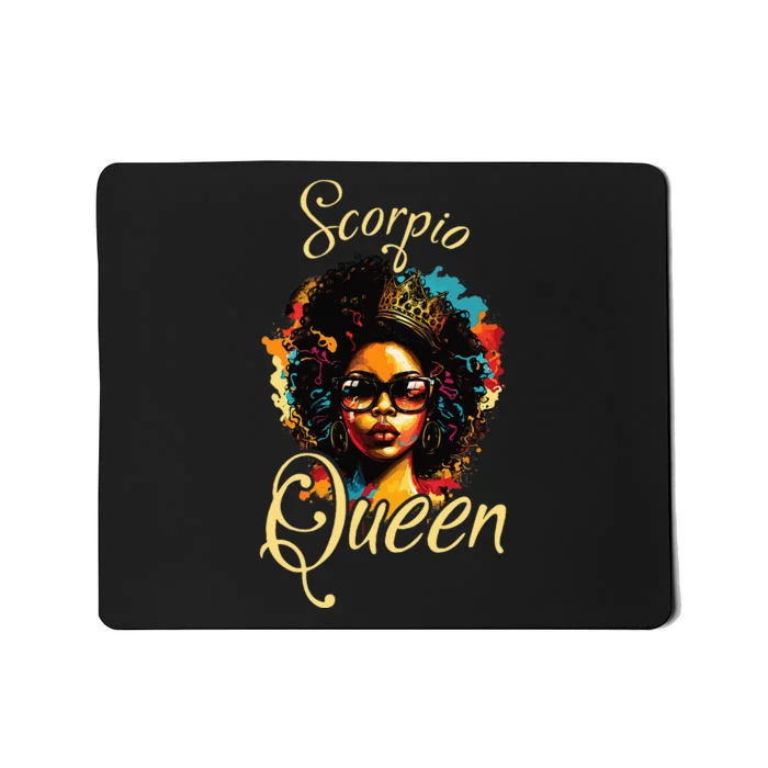 Afro  Scorpio Queen Are Born in October to November Mousepad