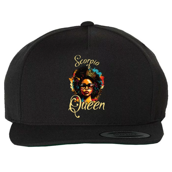 Afro  Scorpio Queen Are Born in October to November Wool Snapback Cap