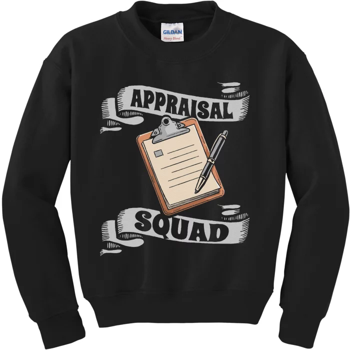 Assessor Squad Review Evaluation Appraisal Assessor Kids Sweatshirt