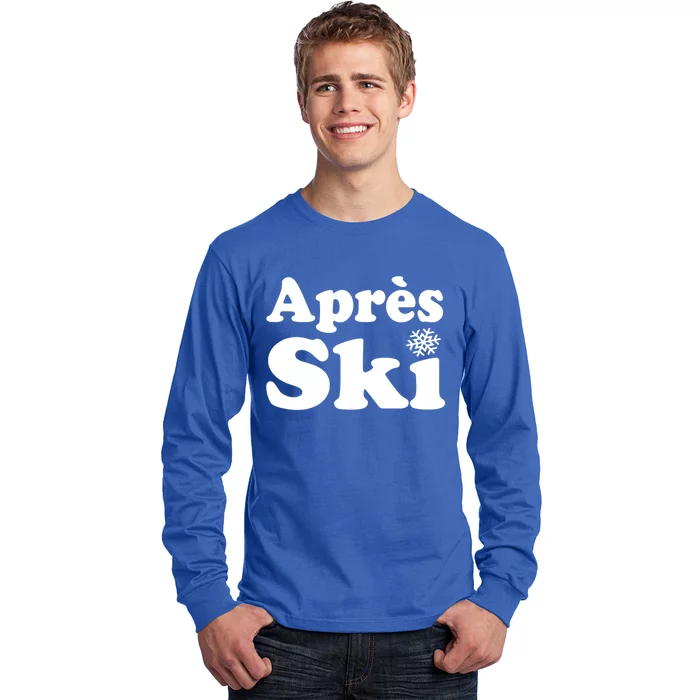 Apres Ski Retro Style Snowflake Gift Long Sleeve Shirt