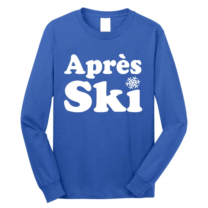 Apres Ski Retro Style Snowflake Gift Long Sleeve Shirt