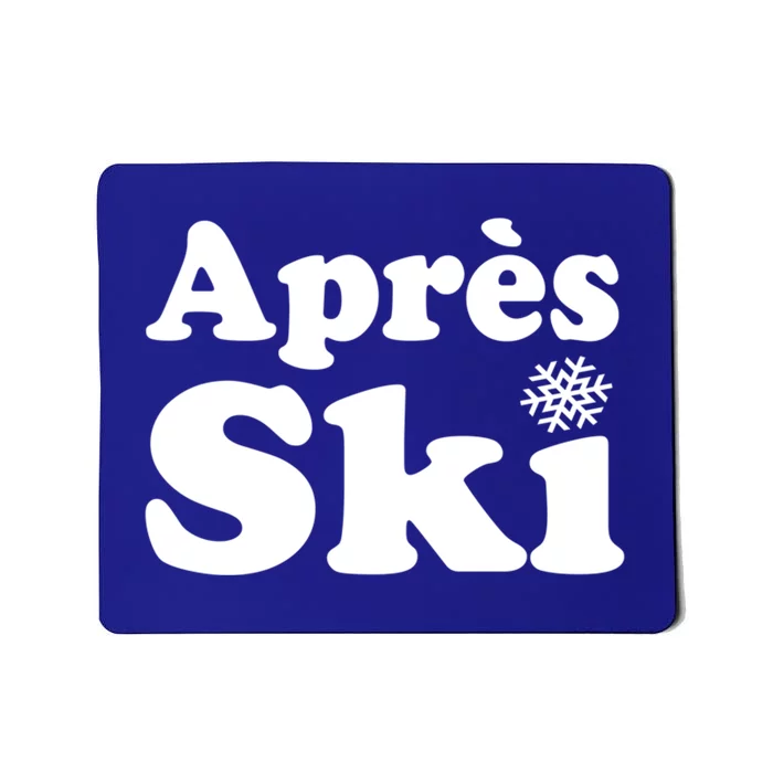 Apres Ski Retro Style Snowflake Gift Mousepad