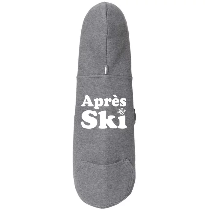 Apres Ski Retro Style Snowflake Gift Doggie 3-End Fleece Hoodie