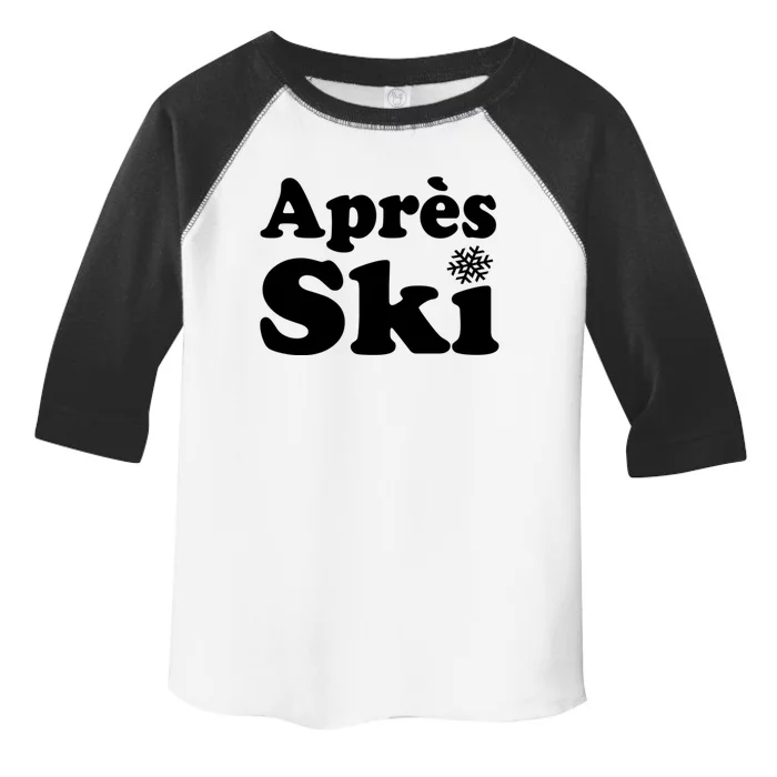 Apres Ski Retro Style Snowflake Gift Toddler Fine Jersey T-Shirt