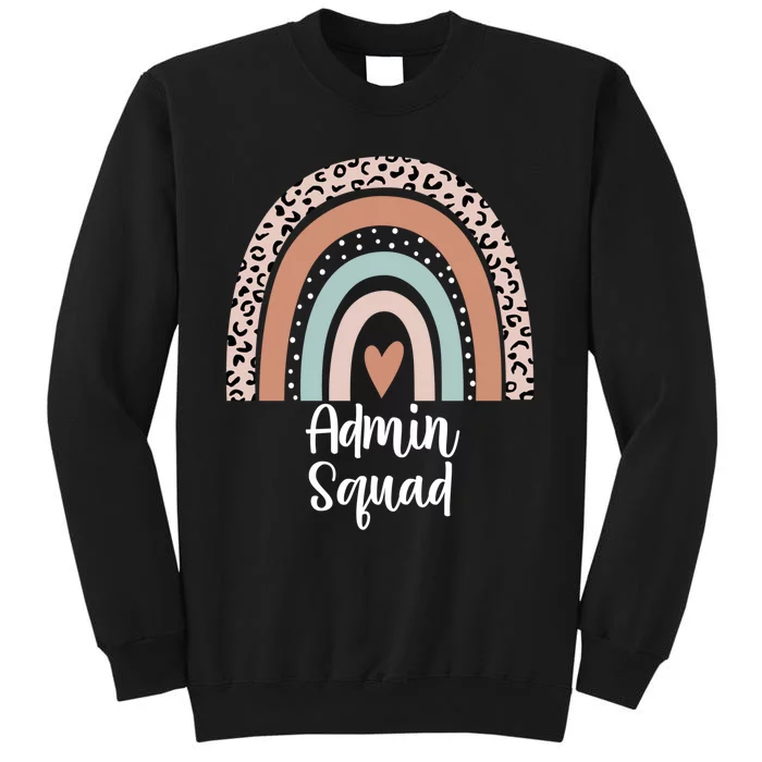 Admin Squad Rainbow Leopard Administrative Team Office Meaningful Gift Sweatshirt