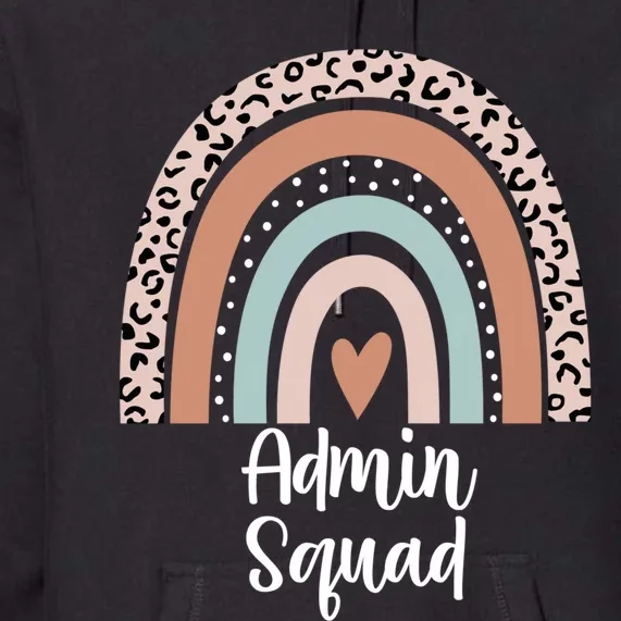 Admin Squad Rainbow Leopard Administrative Team Office Meaningful Gift Premium Hoodie