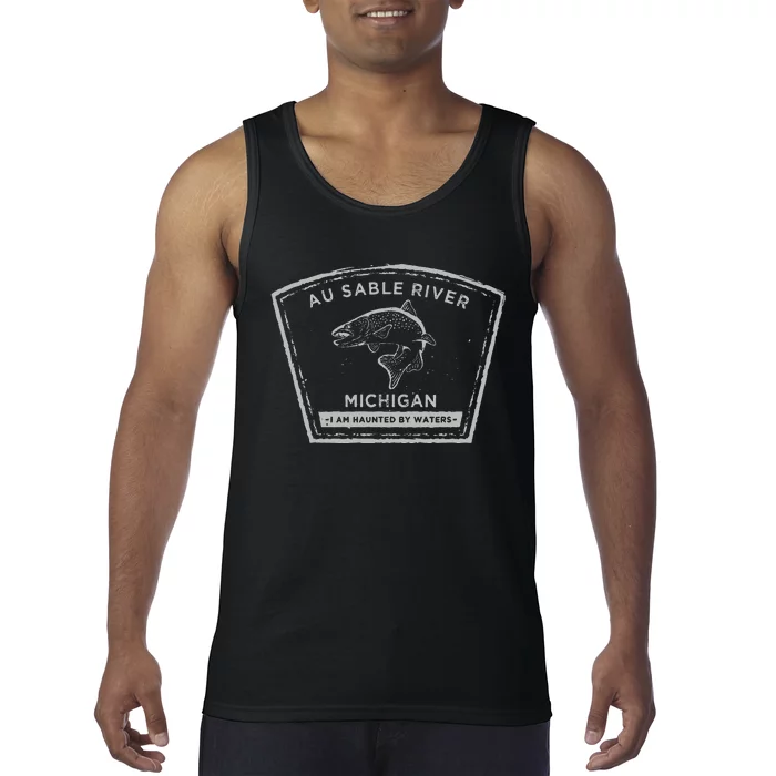 Au Sable River Michigan Fly Fishing Tank Top