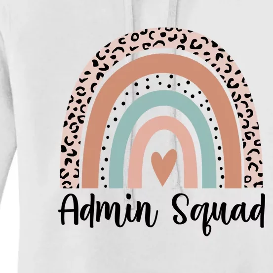 Admin Squad Rainbow Matching Admin Team Assistants Staff Gift Women's Pullover Hoodie