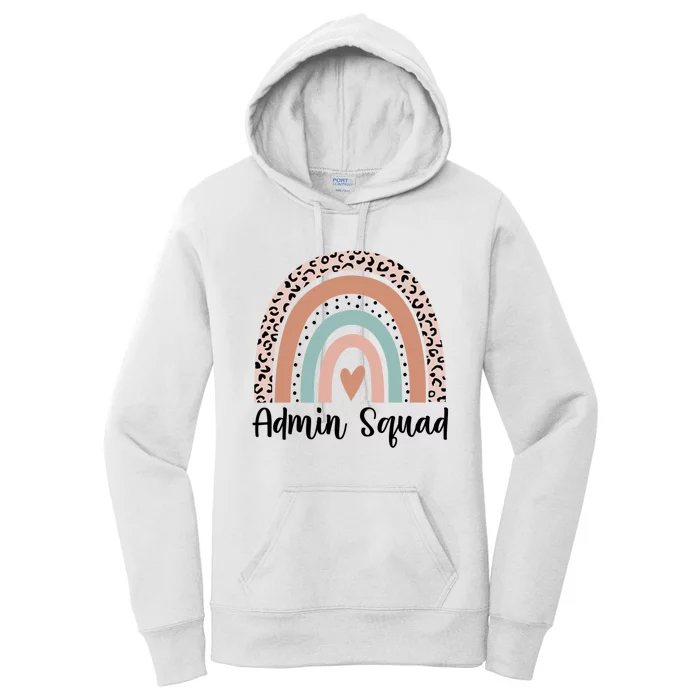 Admin Squad Rainbow Matching Admin Team Assistants Staff Gift Women's Pullover Hoodie