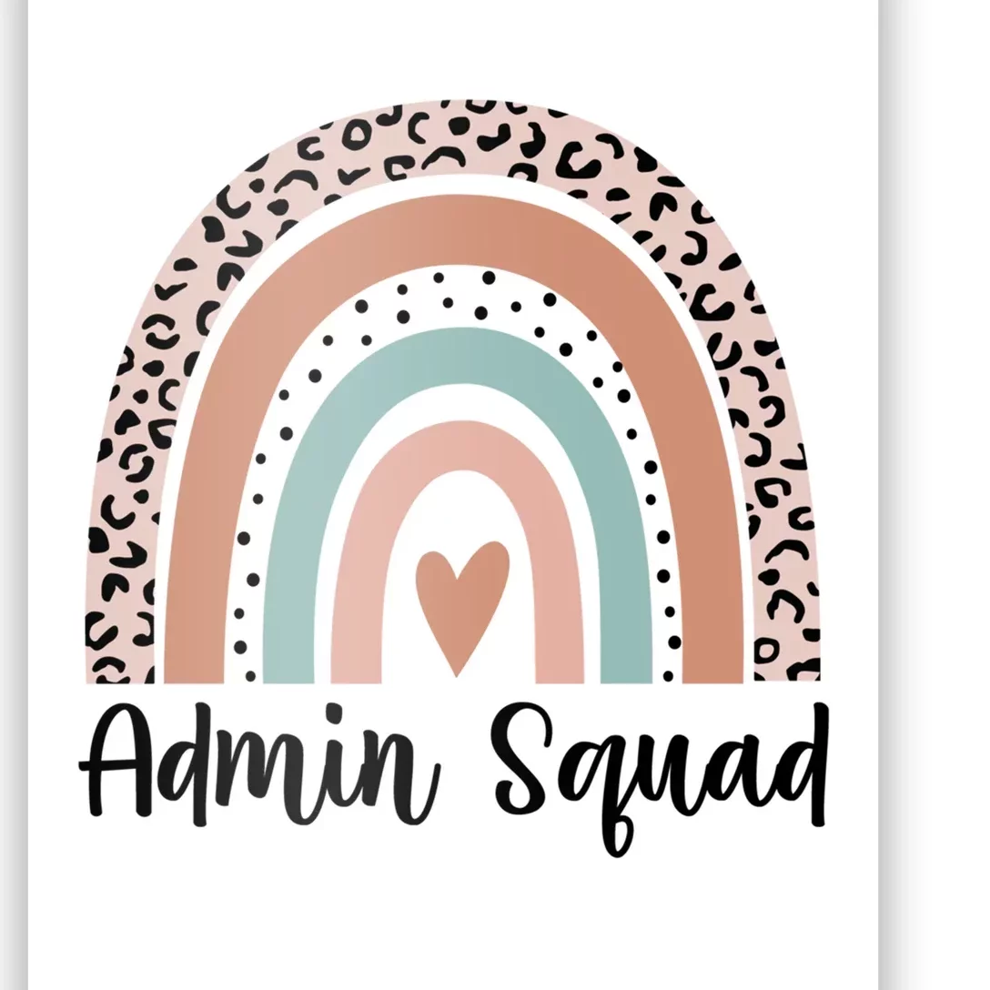 Admin Squad Rainbow Matching Admin Team Assistants Staff Gift Poster