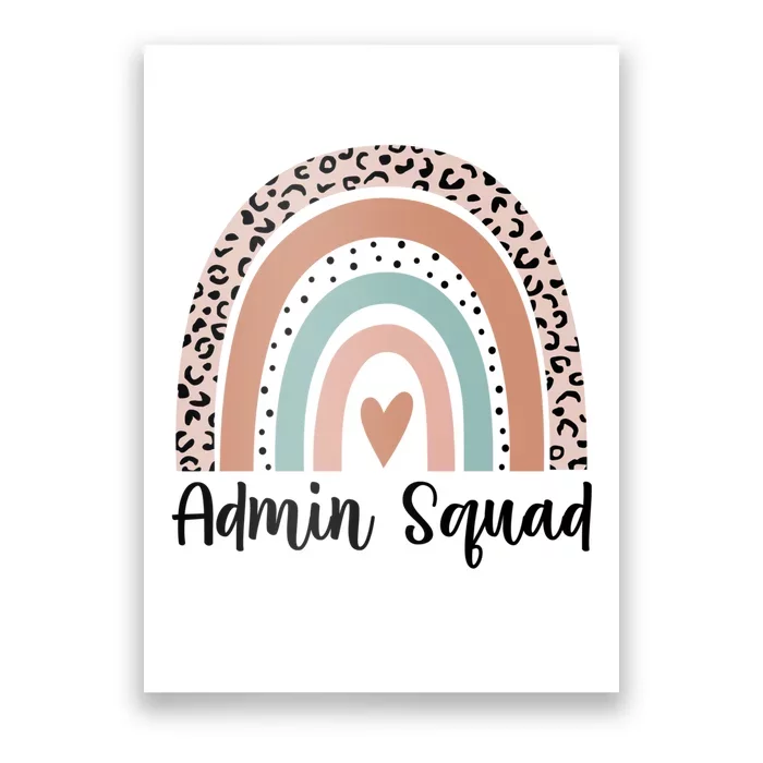 Admin Squad Rainbow Matching Admin Team Assistants Staff Gift Poster