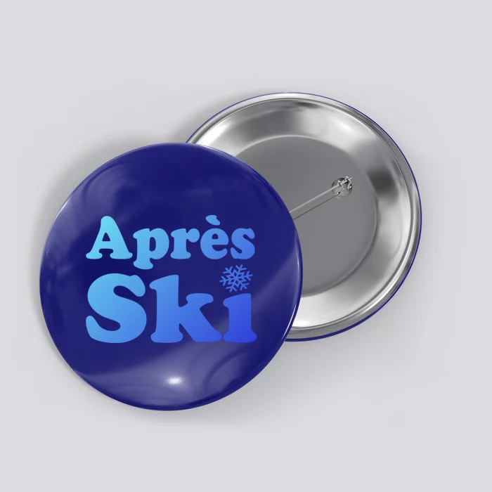 Apres Ski Retro Style Snowflake Gift Button