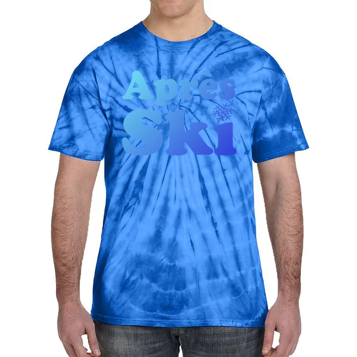 Apres Ski Retro Style Snowflake Gift Tie-Dye T-Shirt