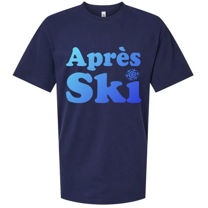 Apres Ski Retro Style Snowflake Gift Sueded Cloud Jersey T-Shirt