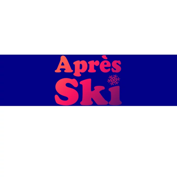 Apres Ski Retro Style Snowflake Gift Bumper Sticker