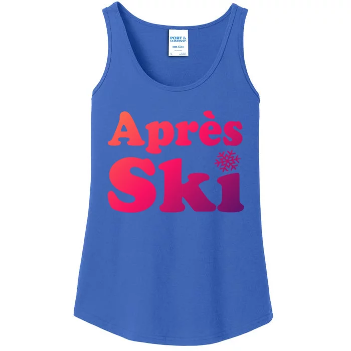 Apres Ski Retro Style Snowflake Gift Ladies Essential Tank