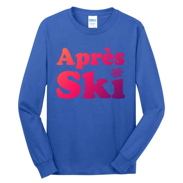 Apres Ski Retro Style Snowflake Gift Tall Long Sleeve T-Shirt