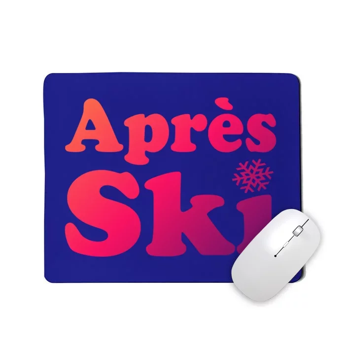 Apres Ski Retro Style Snowflake Gift Mousepad