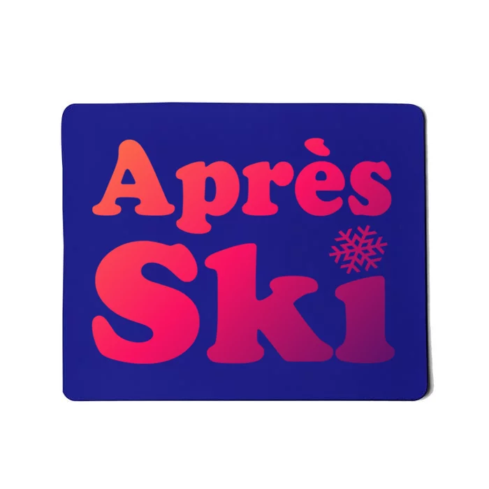 Apres Ski Retro Style Snowflake Gift Mousepad