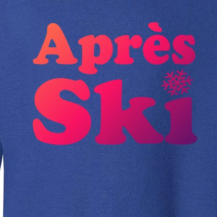 Apres Ski Retro Style Snowflake Gift Toddler Sweatshirt