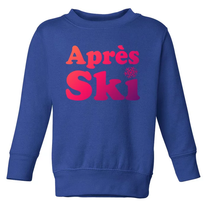 Apres Ski Retro Style Snowflake Gift Toddler Sweatshirt