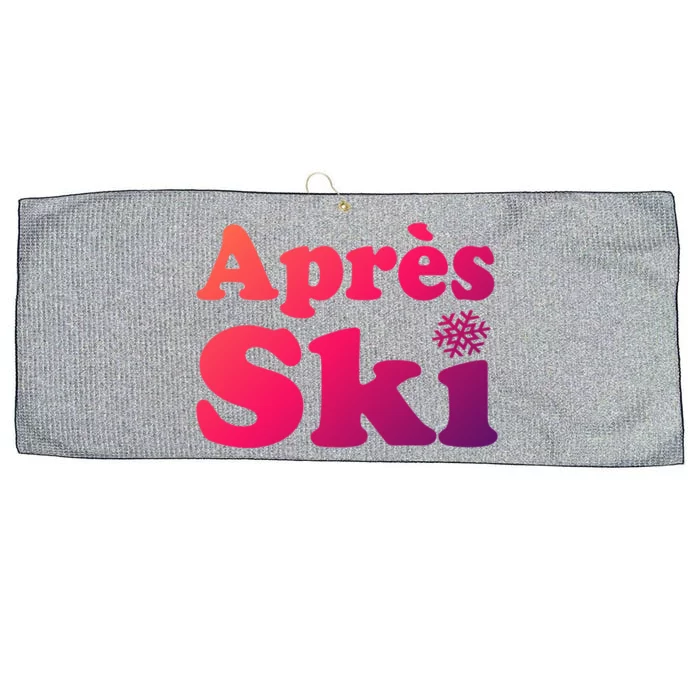 Apres Ski Retro Style Snowflake Gift Large Microfiber Waffle Golf Towel