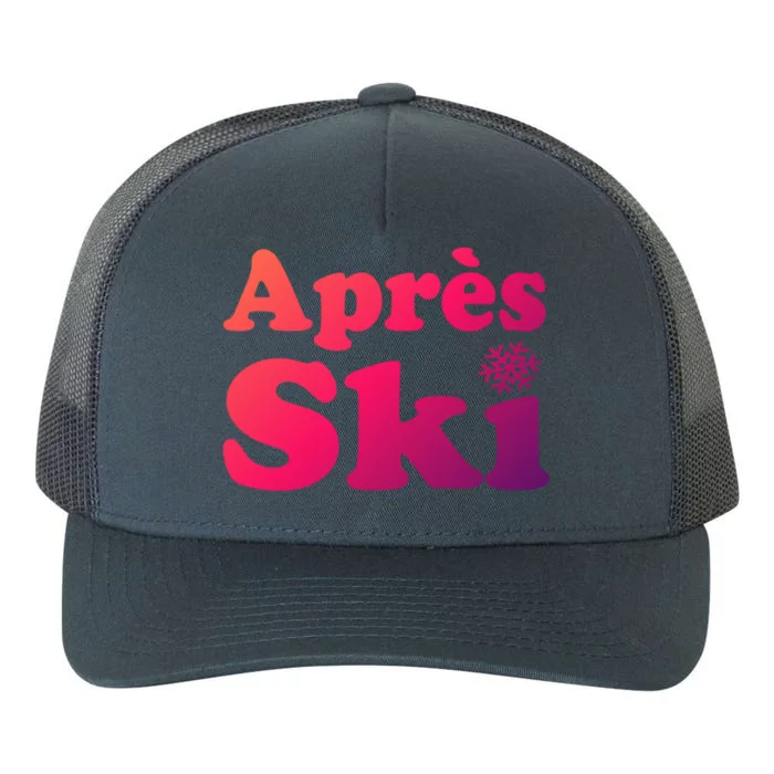 Apres Ski Retro Style Snowflake Gift Yupoong Adult 5-Panel Trucker Hat