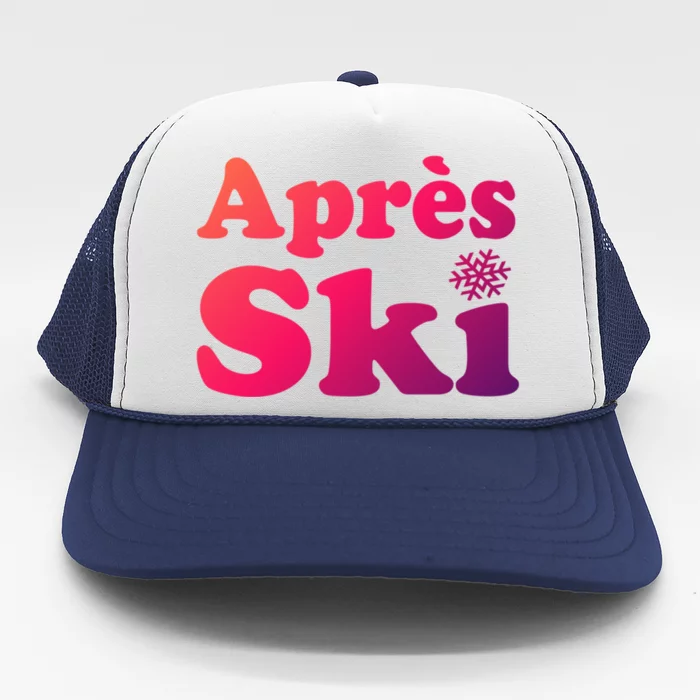 Apres Ski Retro Style Snowflake Gift Trucker Hat