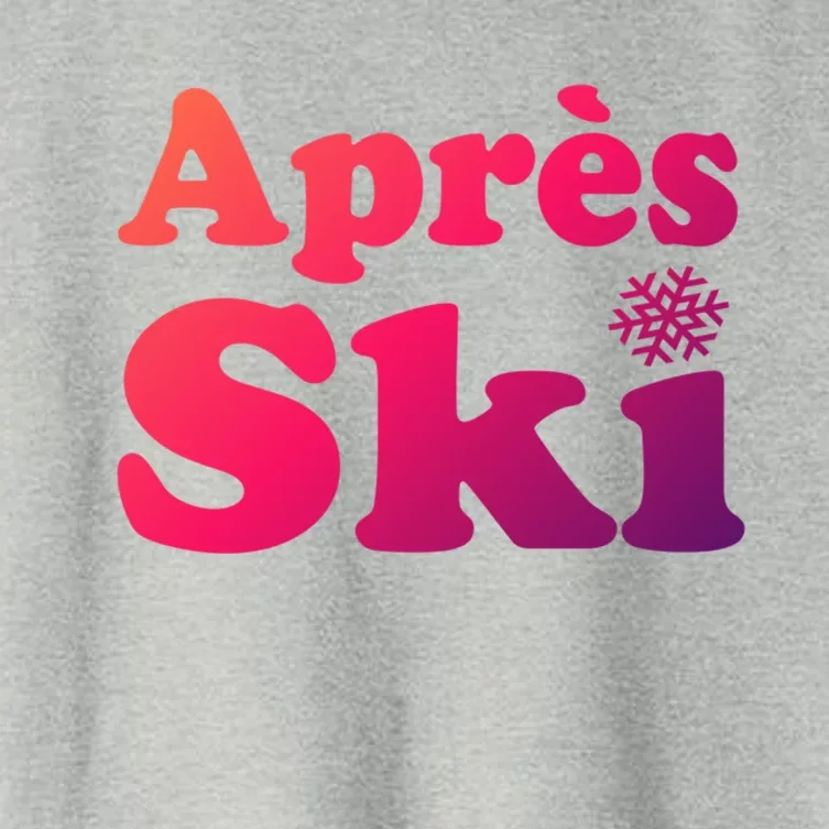 Apres Ski Retro Style Snowflake Gift Women's Crop Top Tee