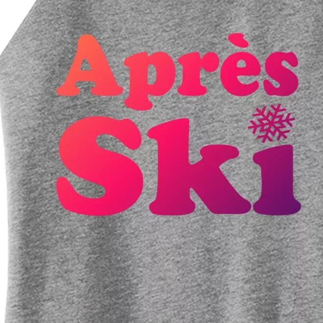 Apres Ski Retro Style Snowflake Gift Women’s Perfect Tri Rocker Tank