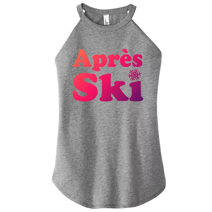 Apres Ski Retro Style Snowflake Gift Women’s Perfect Tri Rocker Tank