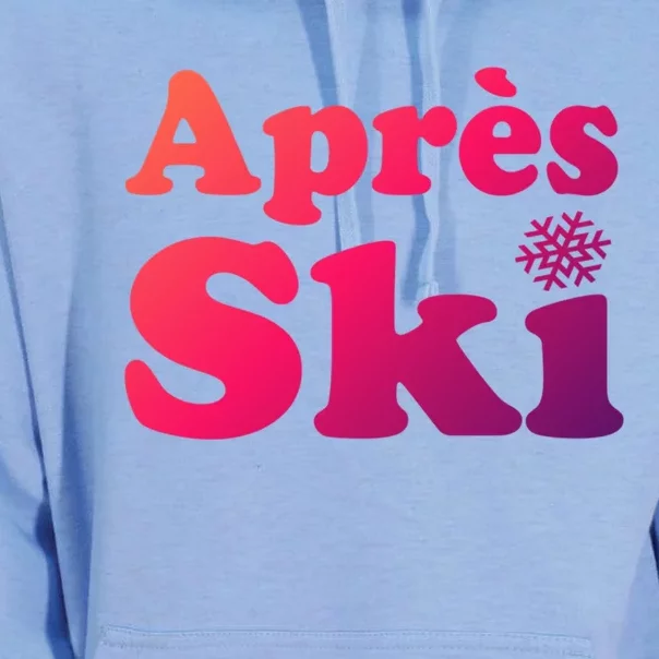 Apres Ski Retro Style Snowflake Gift Unisex Surf Hoodie