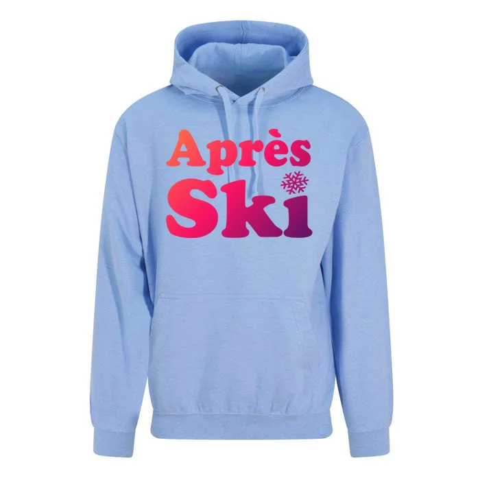 Apres Ski Retro Style Snowflake Gift Unisex Surf Hoodie