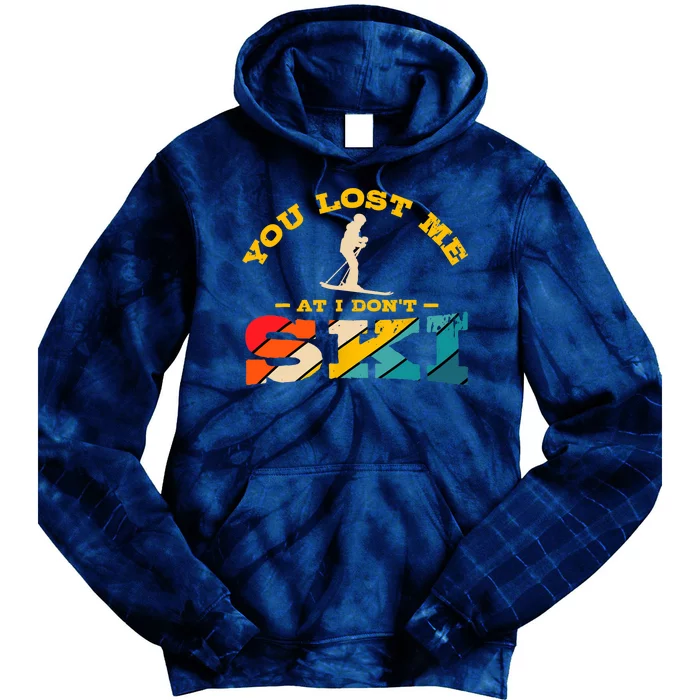 Alpine Ski Retro Vintage Slope Downhill Skiing Skier Sport Tie Dye Hoodie