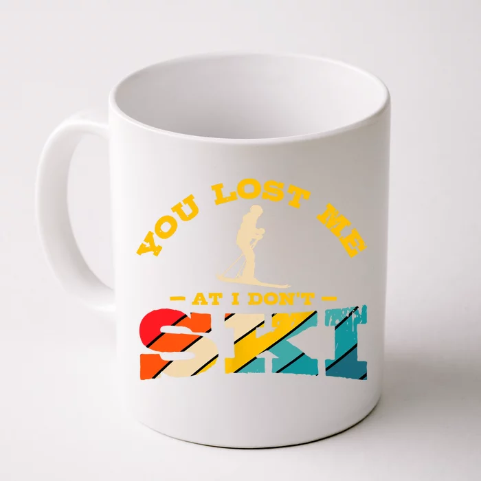 Alpine Ski Retro Vintage Slope Downhill Skiing Skier Sport Front & Back Coffee Mug