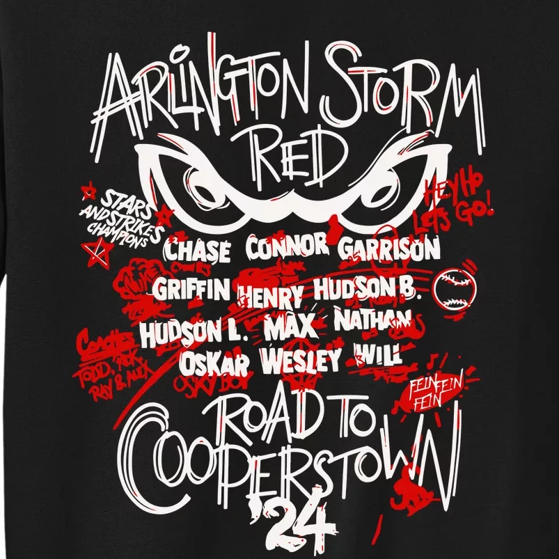 Arlington Storm Red Road To Cooperstown Tall Sweatshirt