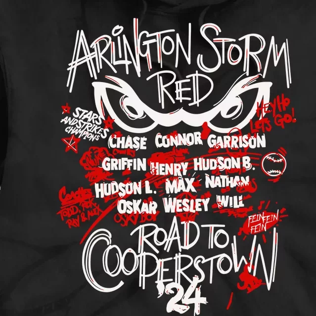 Arlington Storm Red Road To Cooperstown Tie Dye Hoodie