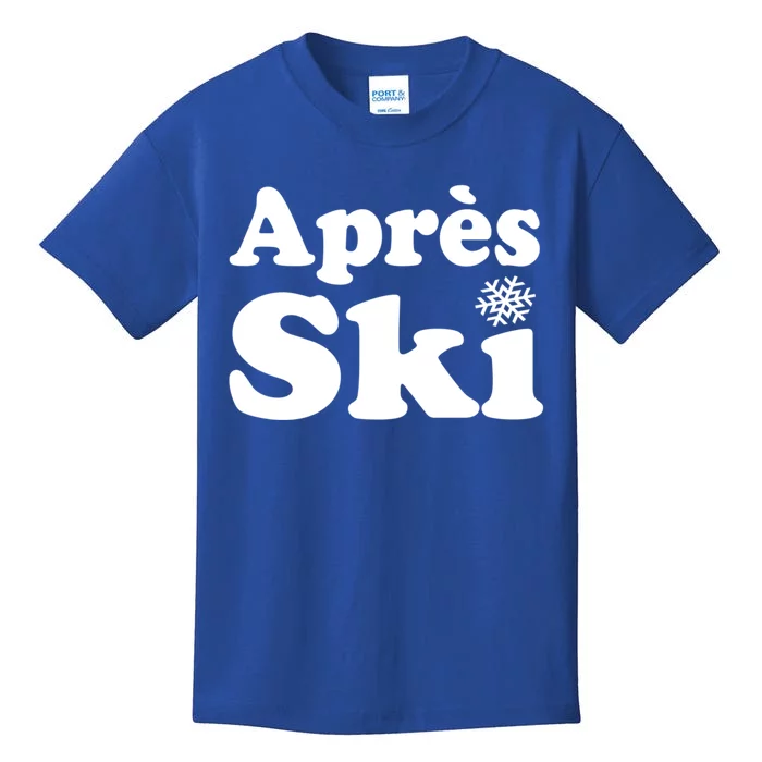 Apres Ski Retro Style Snowflake Funny Gift Kids T-Shirt