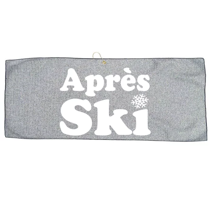 Apres Ski Retro Style Snowflake Funny Gift Large Microfiber Waffle Golf Towel