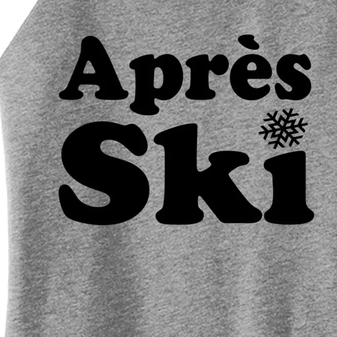 Apres Ski Retro Style Snowflake Funny Gift Women’s Perfect Tri Rocker Tank