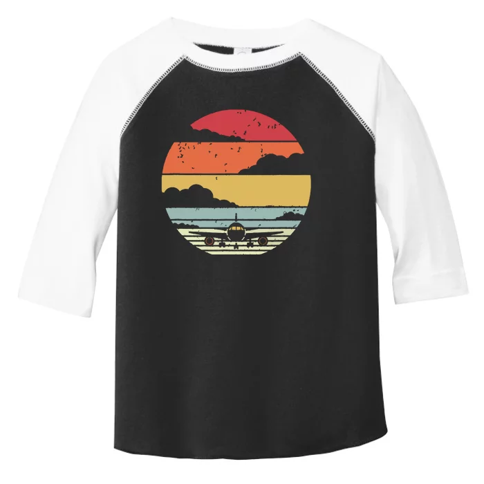 Airplane Shirts Retro Style Pilot Toddler Fine Jersey T-Shirt