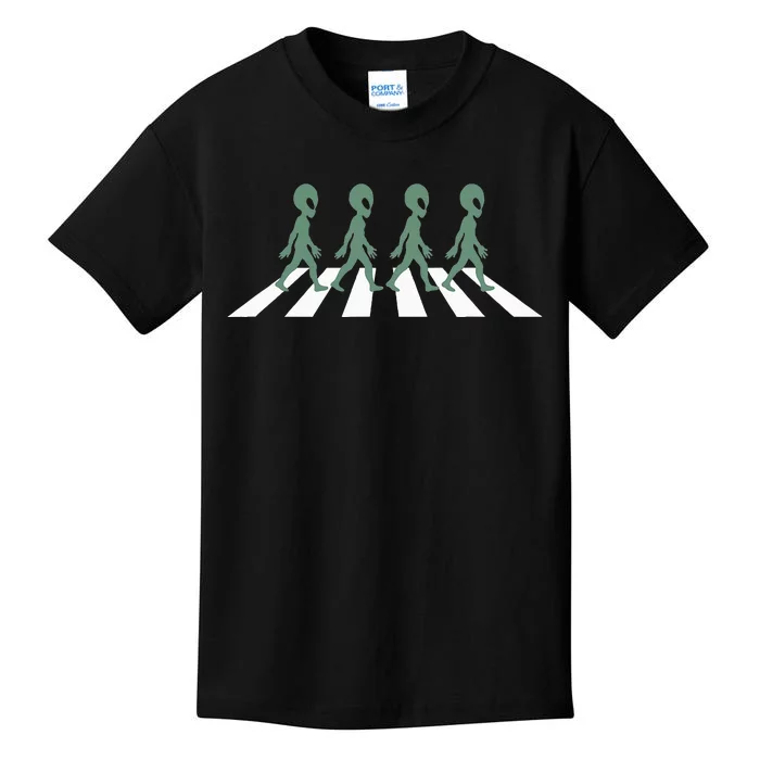 Alien Silhouette Road I Aliens Ufo Area 51 Roswell Kids T-Shirt