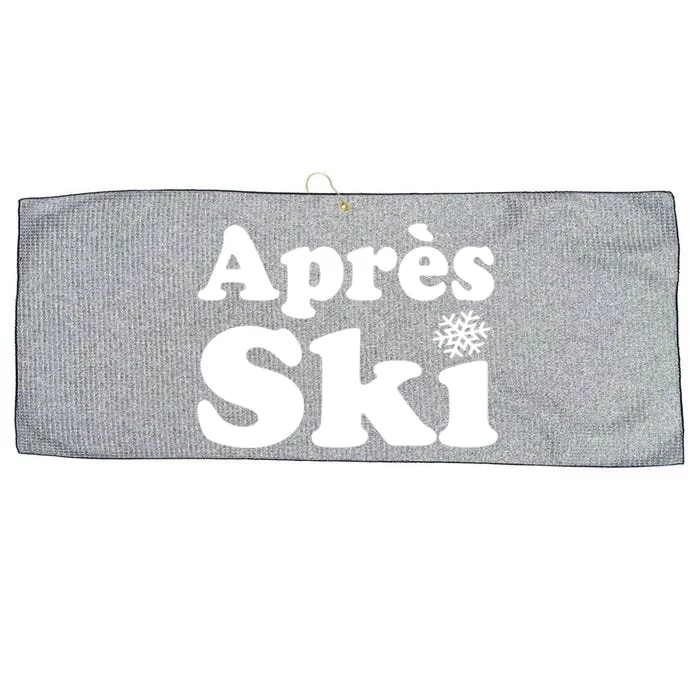 Apres Ski Retro Style Snowflake Cute Gift Large Microfiber Waffle Golf Towel