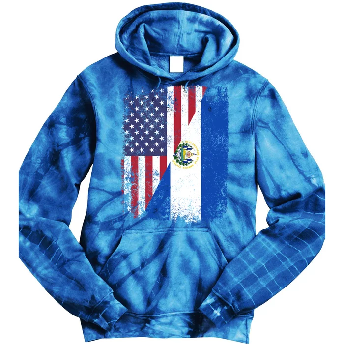 American Salvadorian Roots Half Usa El Salvador Flags Cute Gift Tie Dye Hoodie