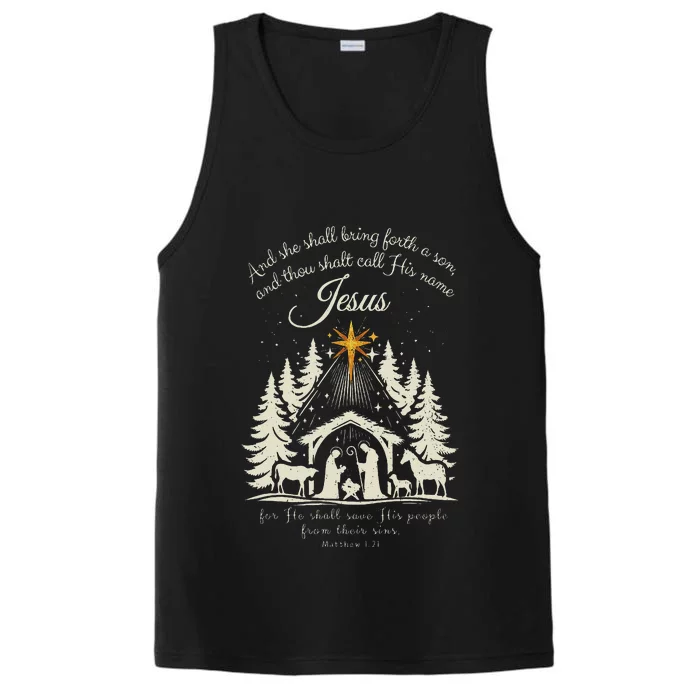 And She Shall Bring Forth A Son Jesus Christmas Performance Tank